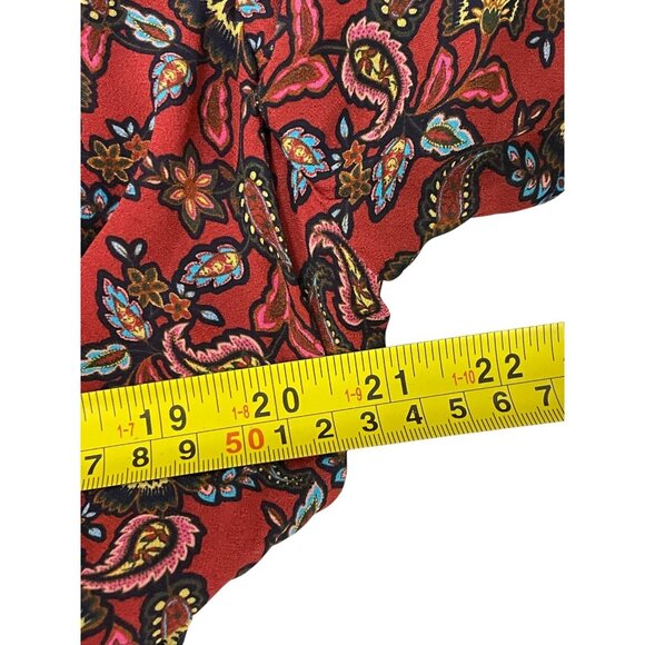 Boden Womens Becky Midi Wrap Dress UK 18R US 14R Red Paisley Floral D0041 NWT - Picture 12 of 14